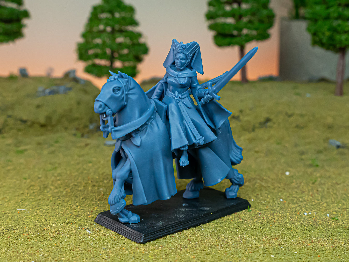 Damsel of Gallia on Horse - Highlands Miniatures