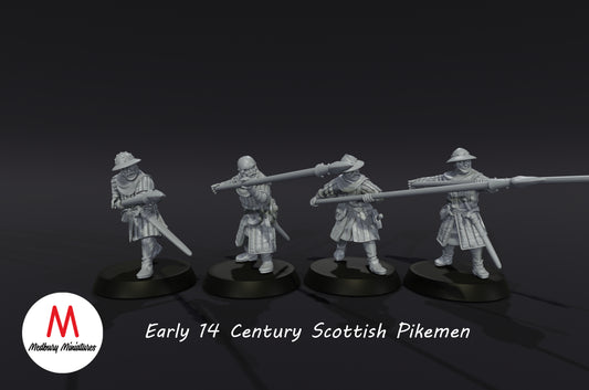 14th Century Scottish Pikemen 1 - Medbury Miniatures