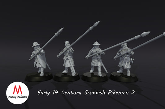 14th Century Scottish Pikemen 2 - Medbury Miniatures