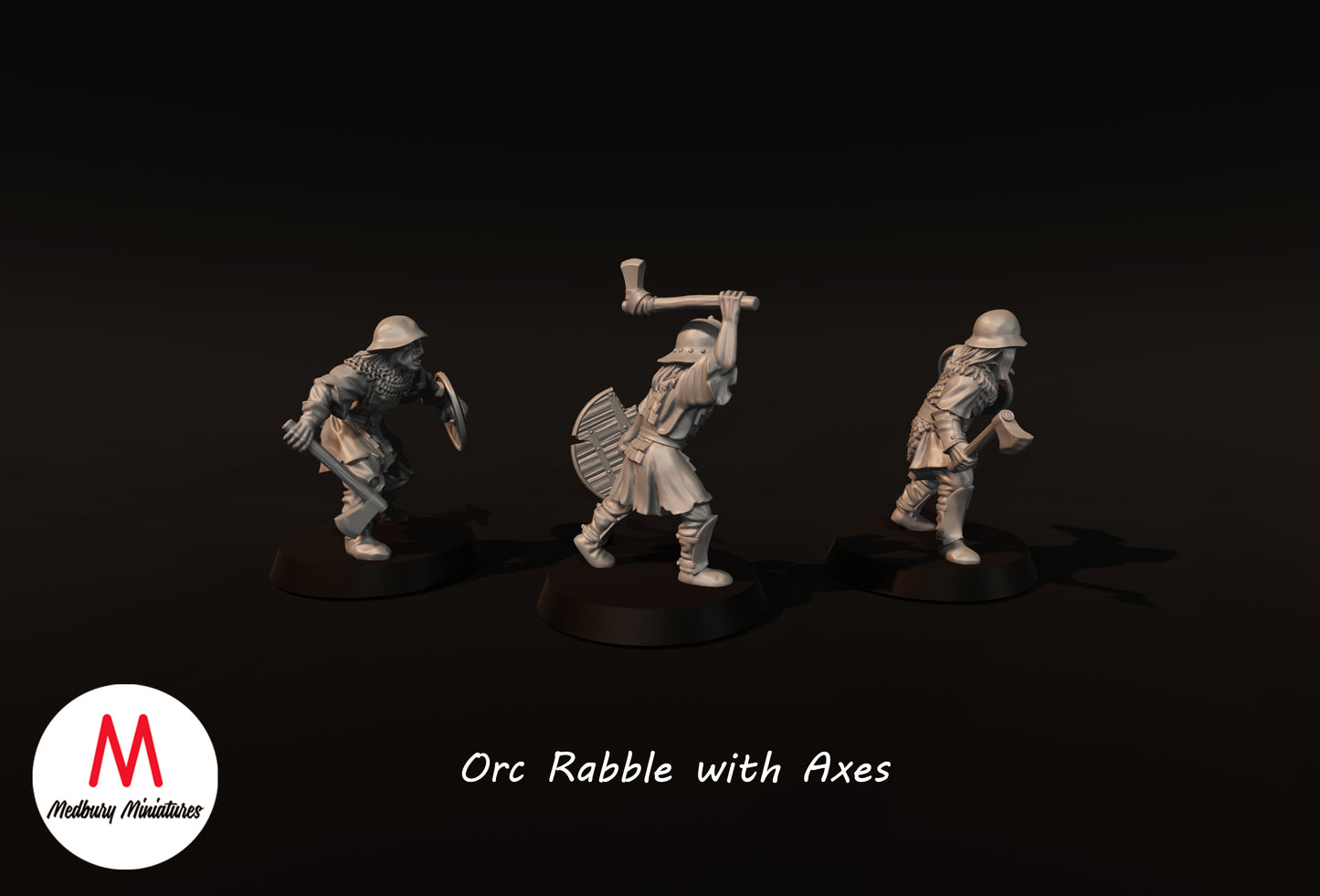 Orc Rabble with Axe and Shield - Medbury Miniatures