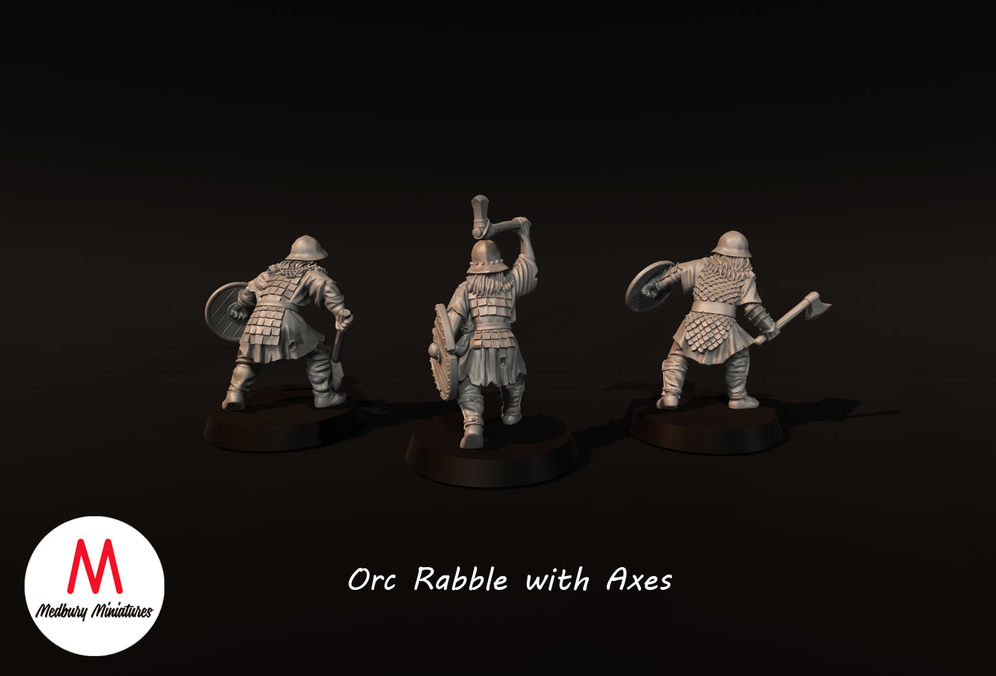 Orc Rabble with Axe and Shield - Medbury Miniatures