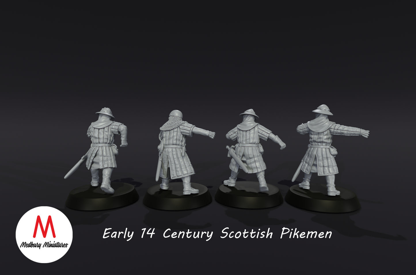 14th Century Scottish Pikemen 1 - Medbury Miniatures