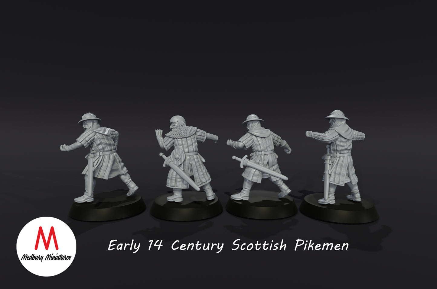 14th Century Scottish Pikemen 1 - Medbury Miniatures