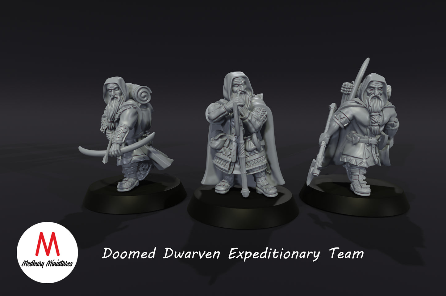 Doomed Dwarven Expeditionary Team - Medbury Miniatures