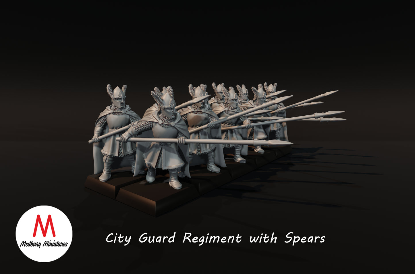 City Guard With Spears - Medbury Miniatures