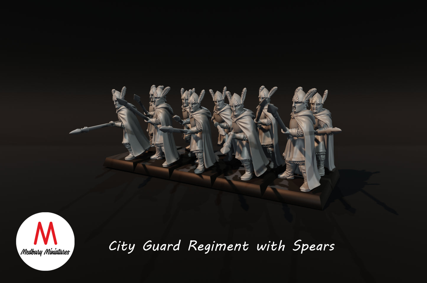 City Guard With Spears - Medbury Miniatures