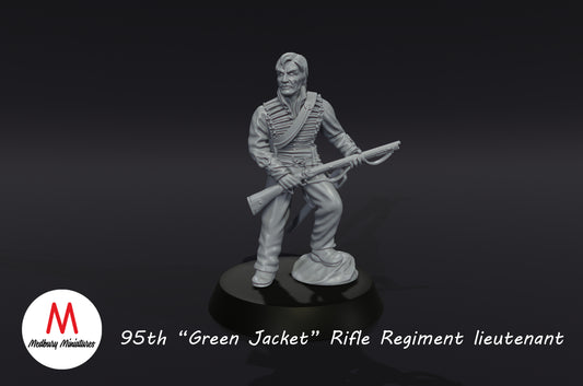 95th “Green Jacket” Rifle Regiment Lieutenant - Medbury Miniatures