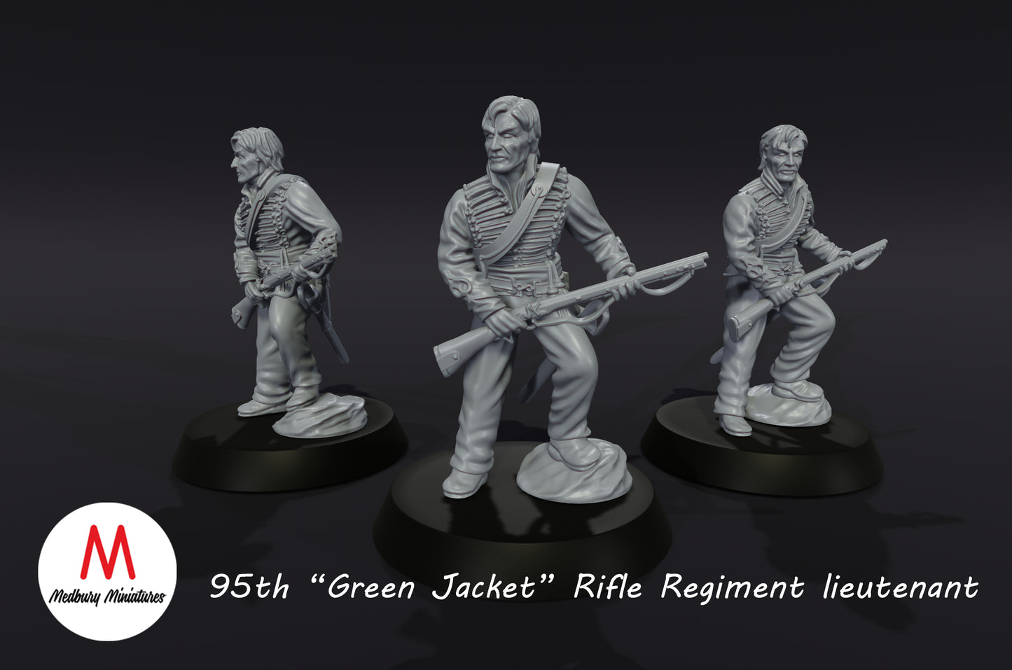 95th “Green Jacket” Rifle Regiment Lieutenant - Medbury Miniatures