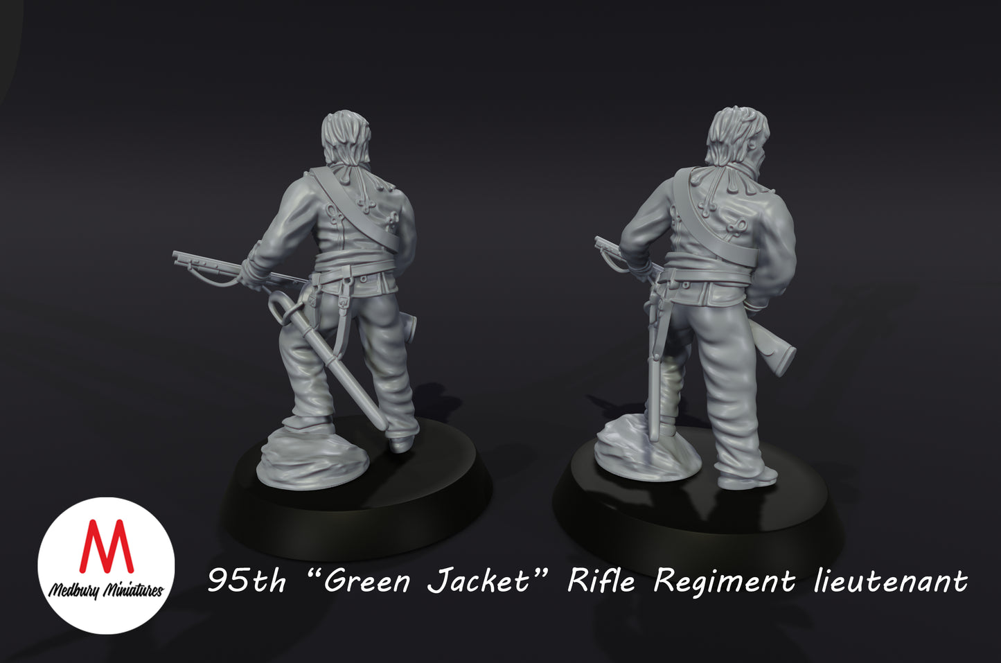 95th “Green Jacket” Rifle Regiment Lieutenant - Medbury Miniatures