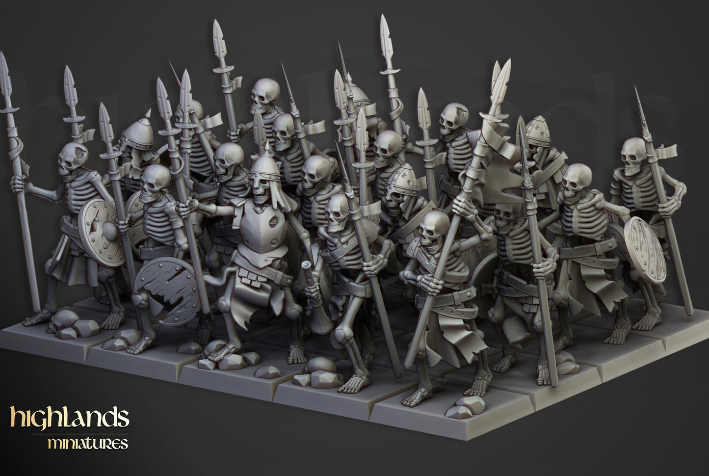 Skeleton Warriors Unit - Highlands Miniatures