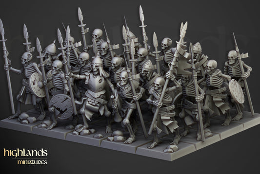 Unité de guerriers squelettes - Highlands Miniatures