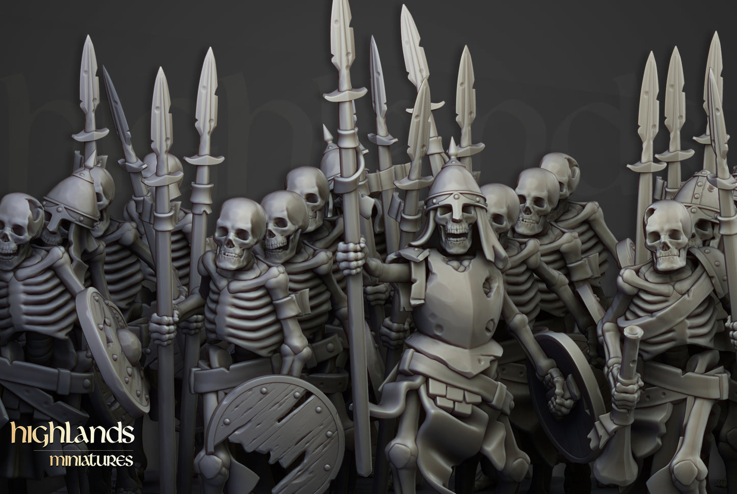 Skeleton Warriors Unit - Highlands Miniatures