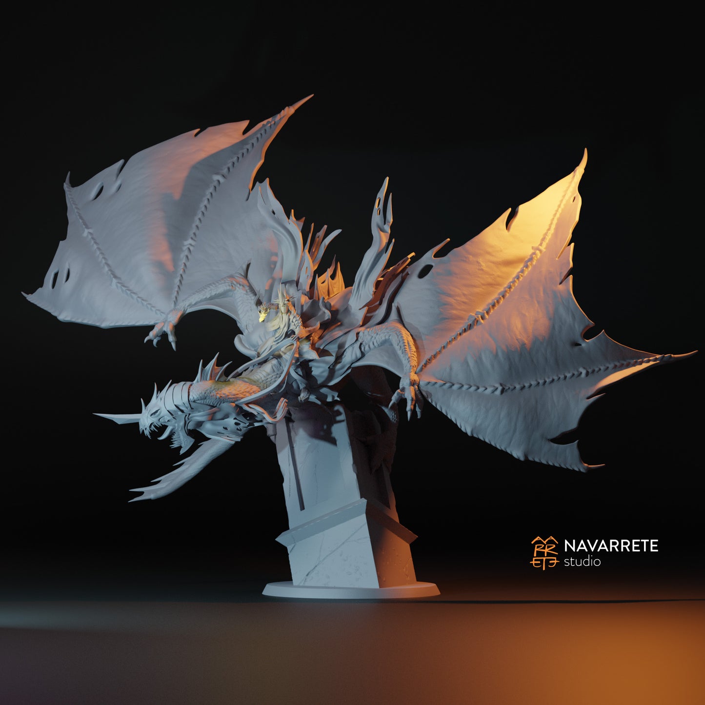 Le Roi du Spectre sur Wyvern - Studio Navarrete