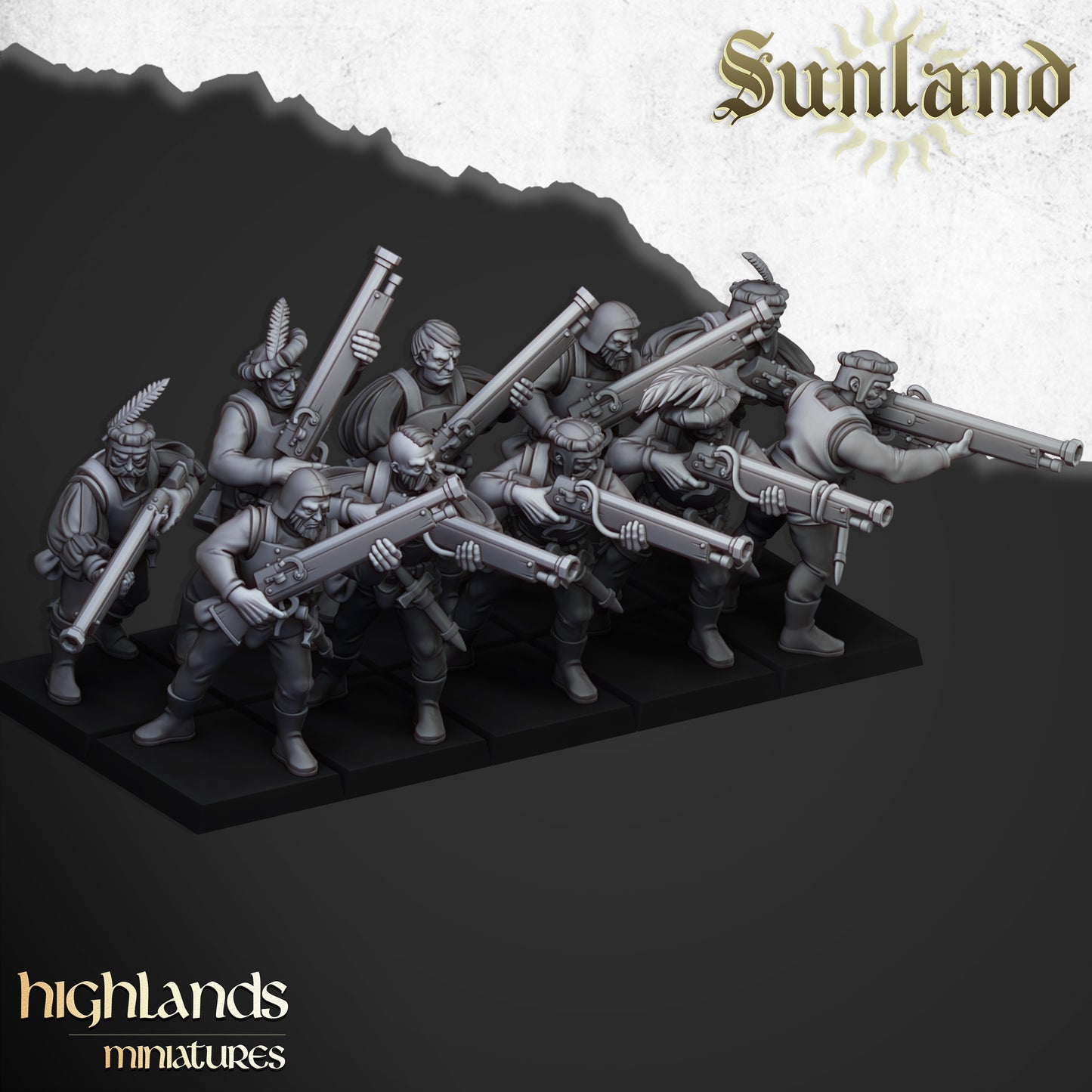 Arquebusiers et arbalétriers de Sunland - Highlands Miniatures