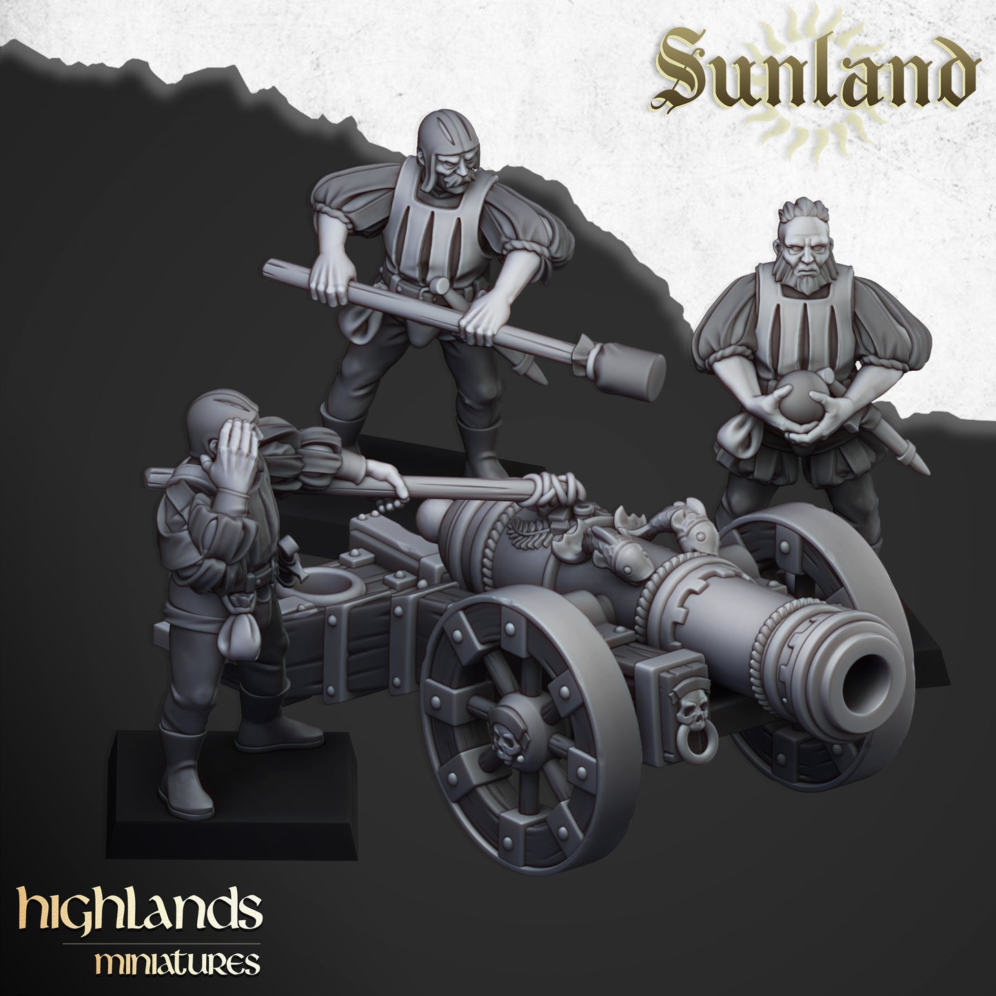 Große Sonnenlandkanone - Highlands Miniatures