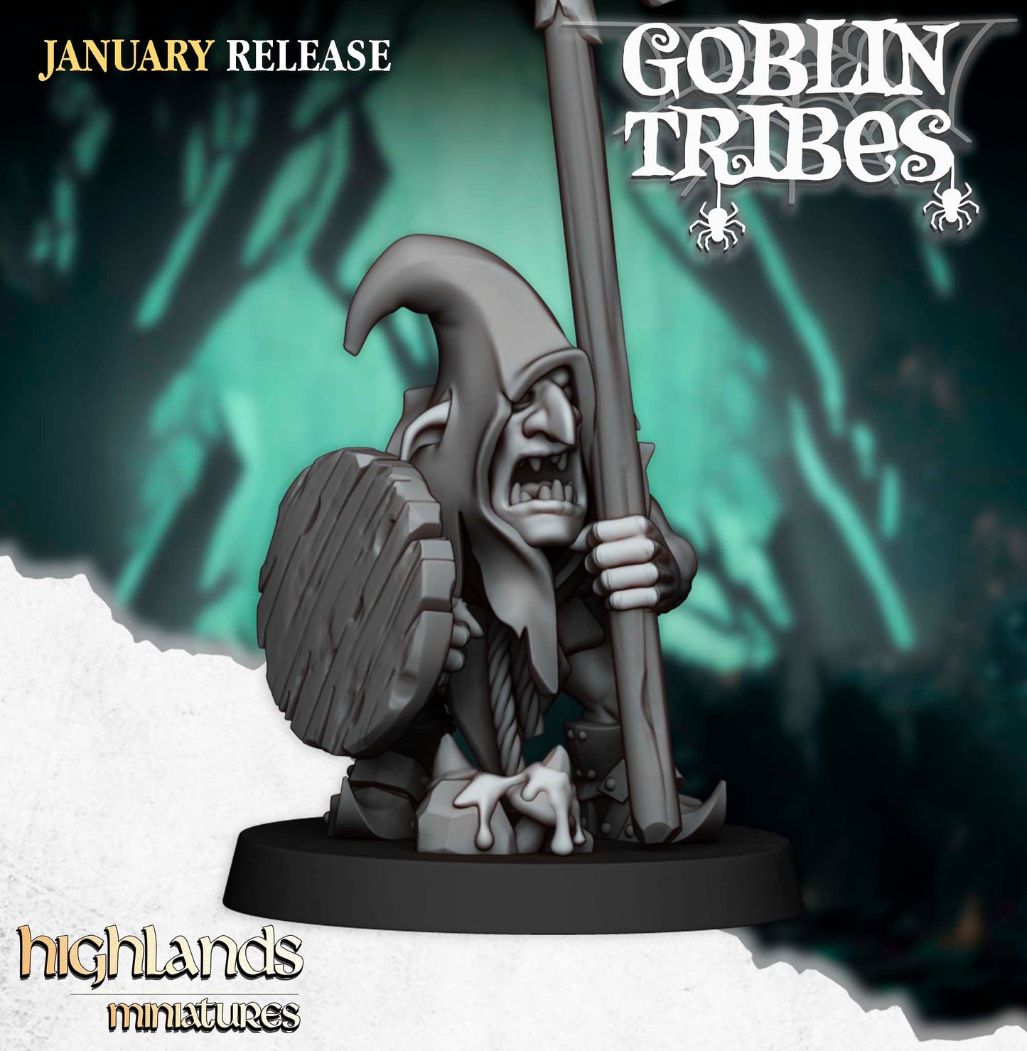 Swamp Goblin with Pikes- Highlands Miniatures