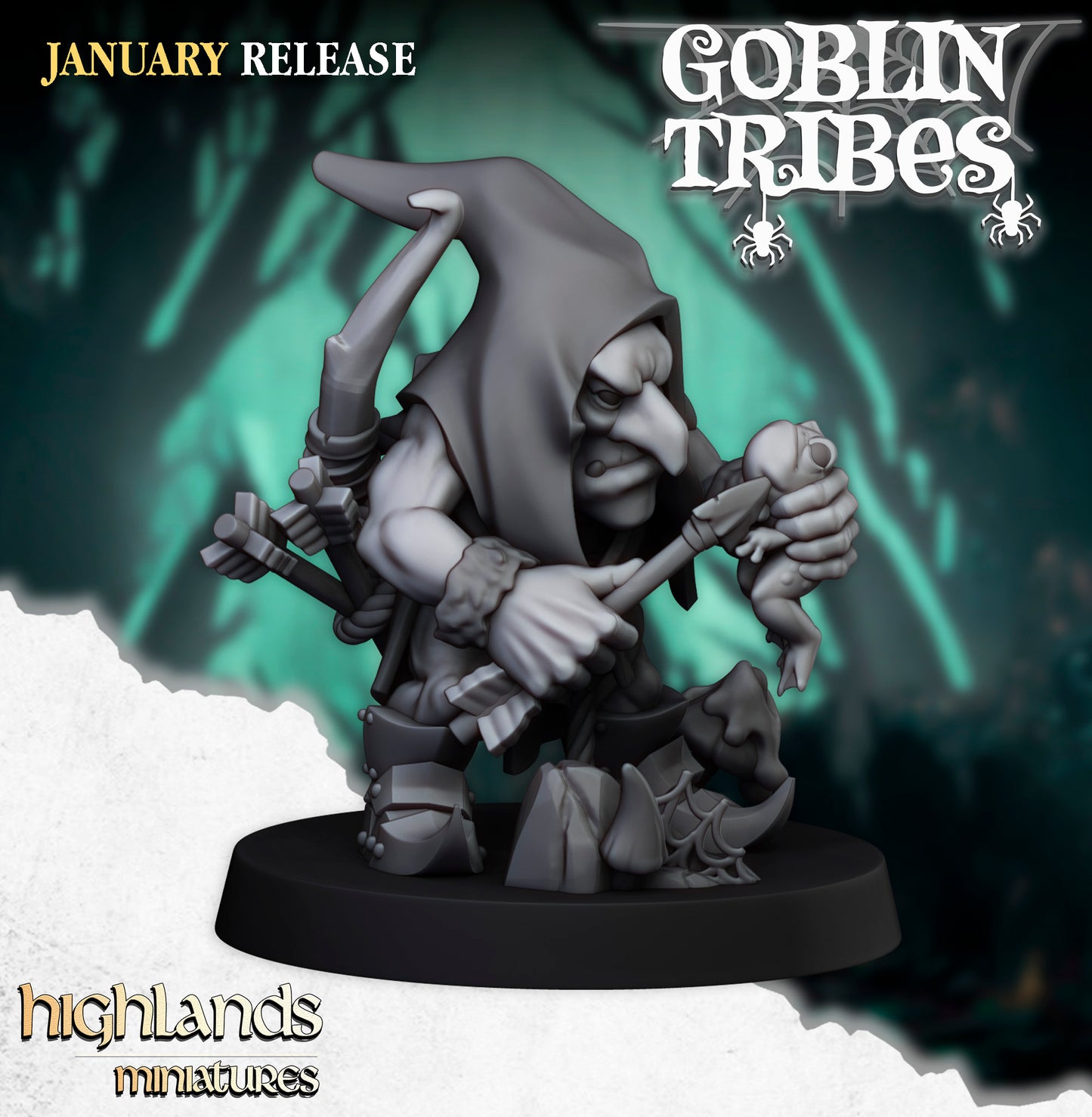 Swamp Goblin with Bows - Highlands Miniatures