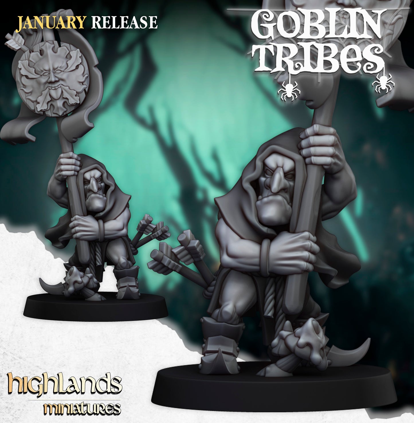 Swamp Goblin with Bows - Highlands Miniatures