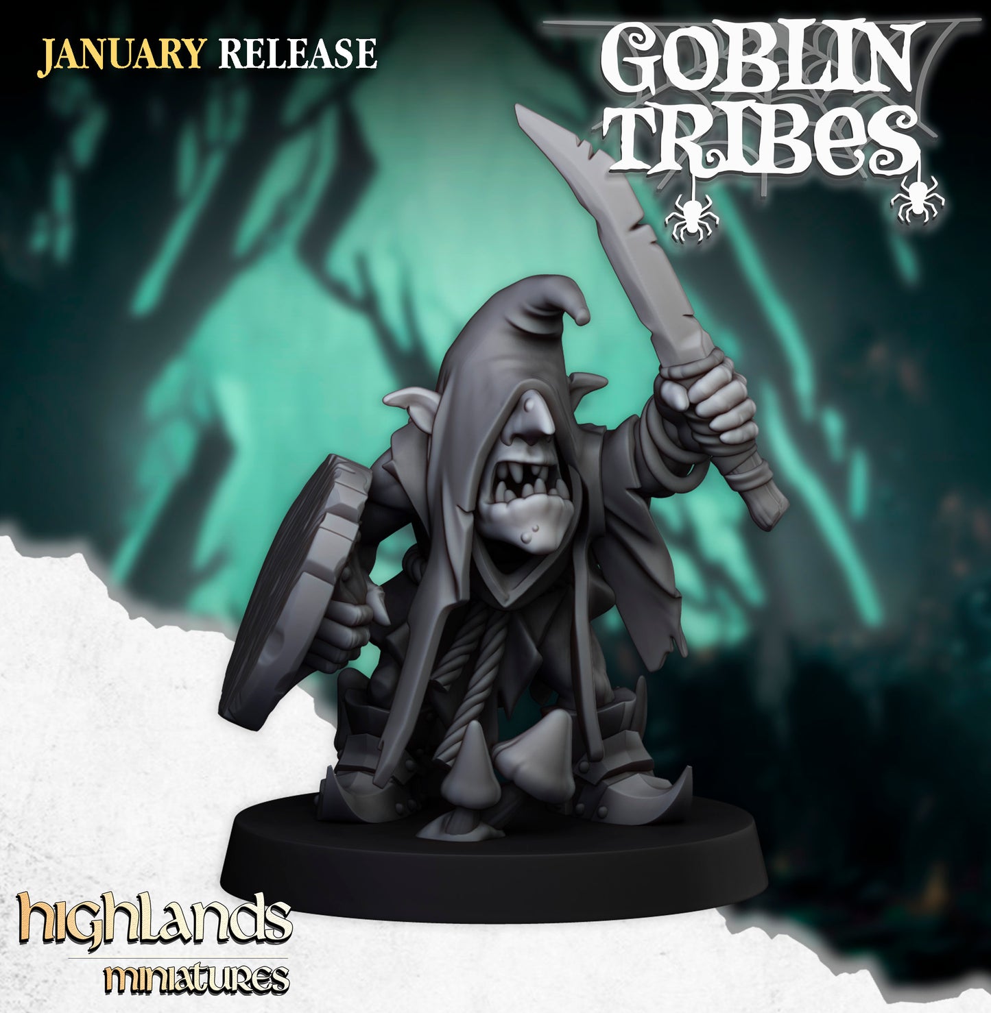 Swamp Goblin with Hand Weapons- Highlands Miniatures