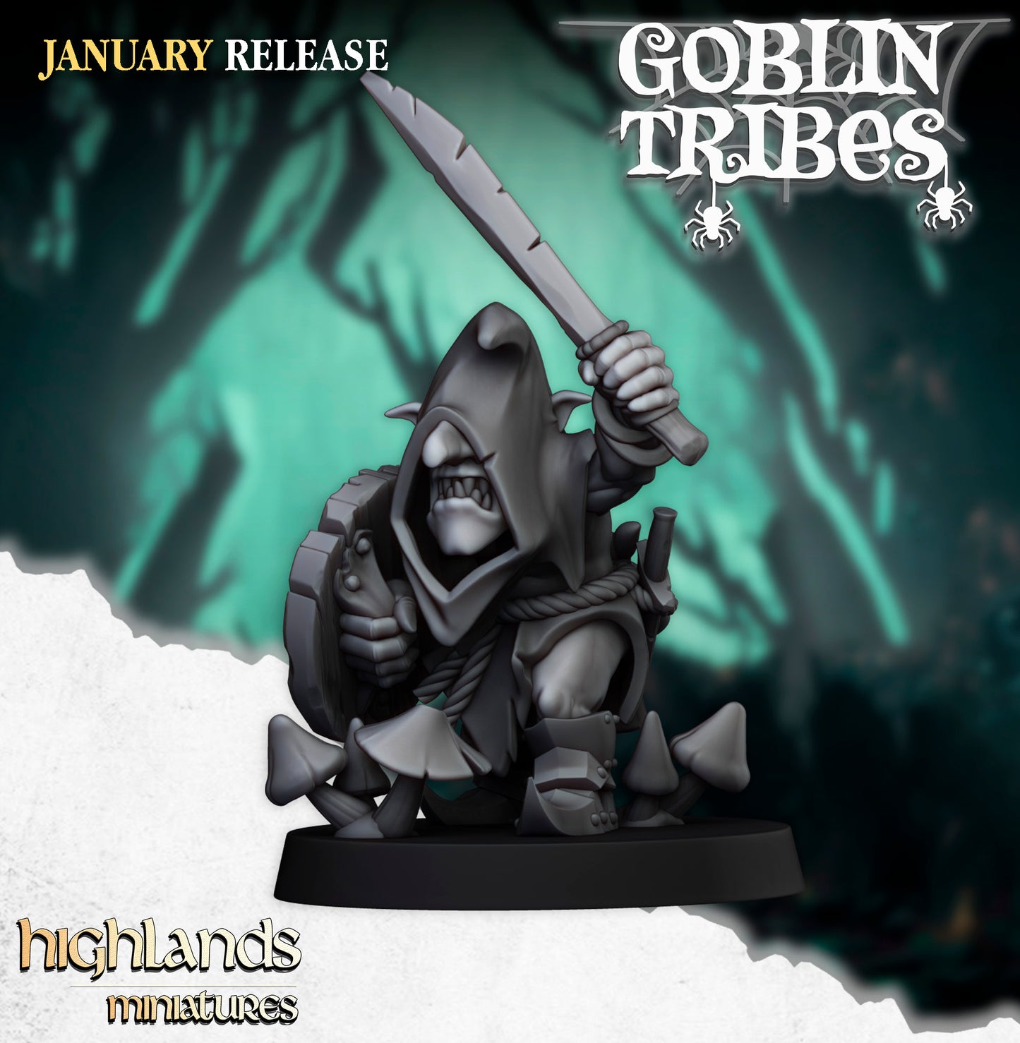 Swamp Goblin with Hand Weapons- Highlands Miniatures