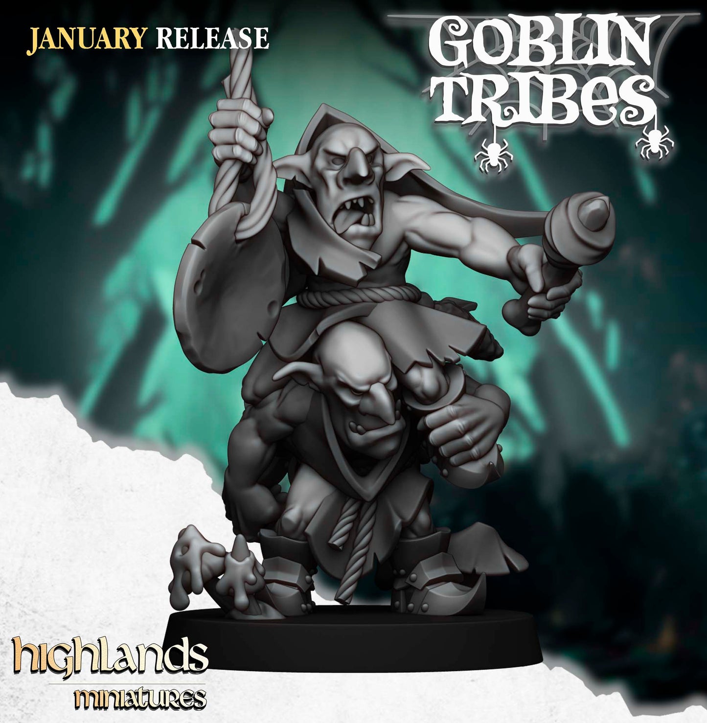 Swamp Goblin with Pikes- Highlands Miniatures