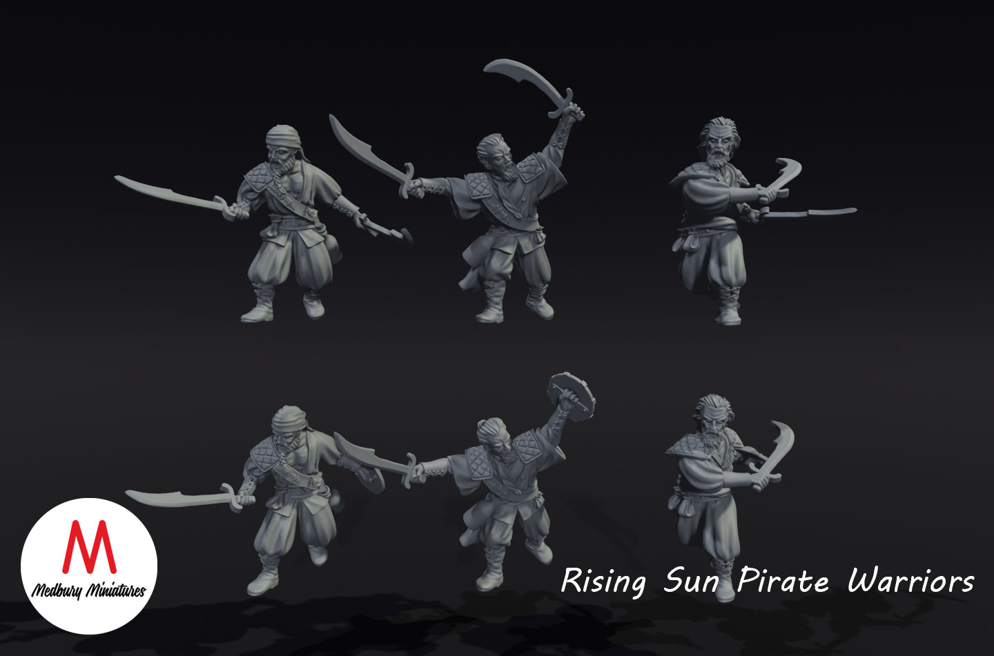 Piratenkrieger der aufgehenden Sonne 1 - Medbury Miniatures