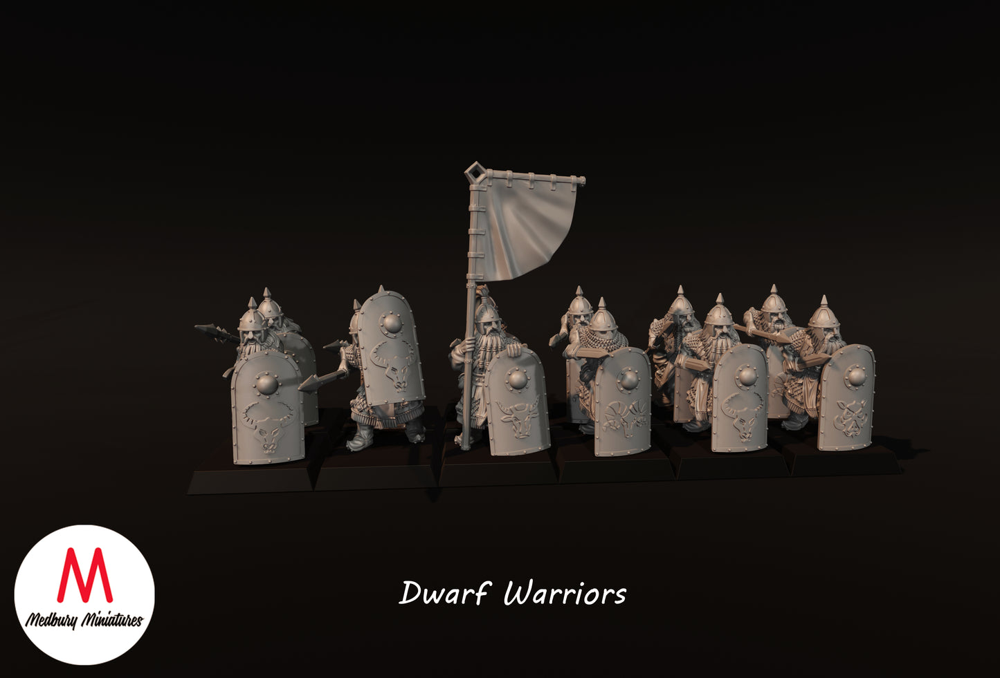 Dwarf Warriors with Swords - Medbury Miniatures