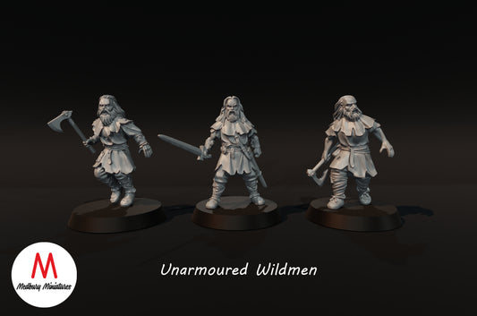 Unarmoured Wildmen - Medbury Miniatures