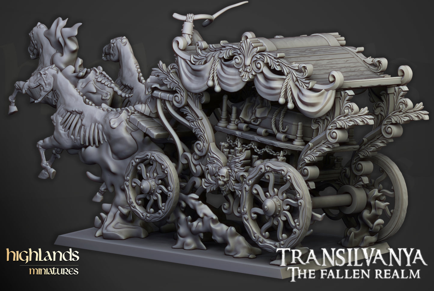 Undead Boyar Chariot - Highlands Miniatures