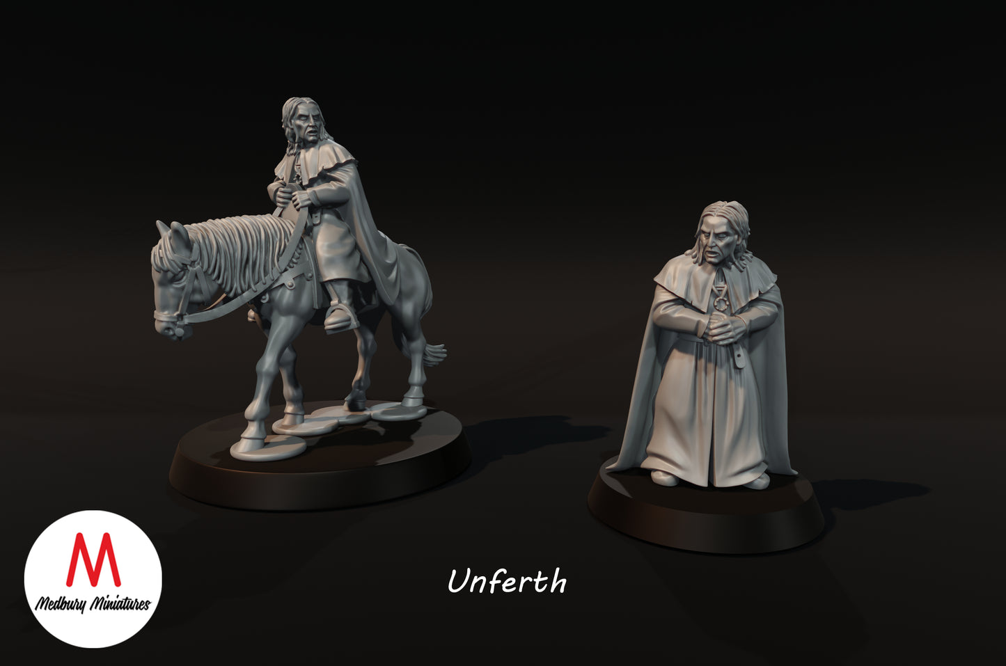 Unferth on Foot and Mounted - Medbury Miniatures