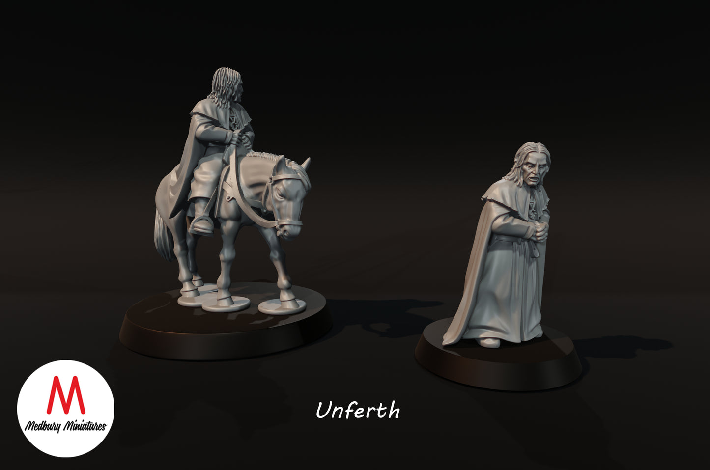 Unferth on Foot and Mounted - Medbury Miniatures