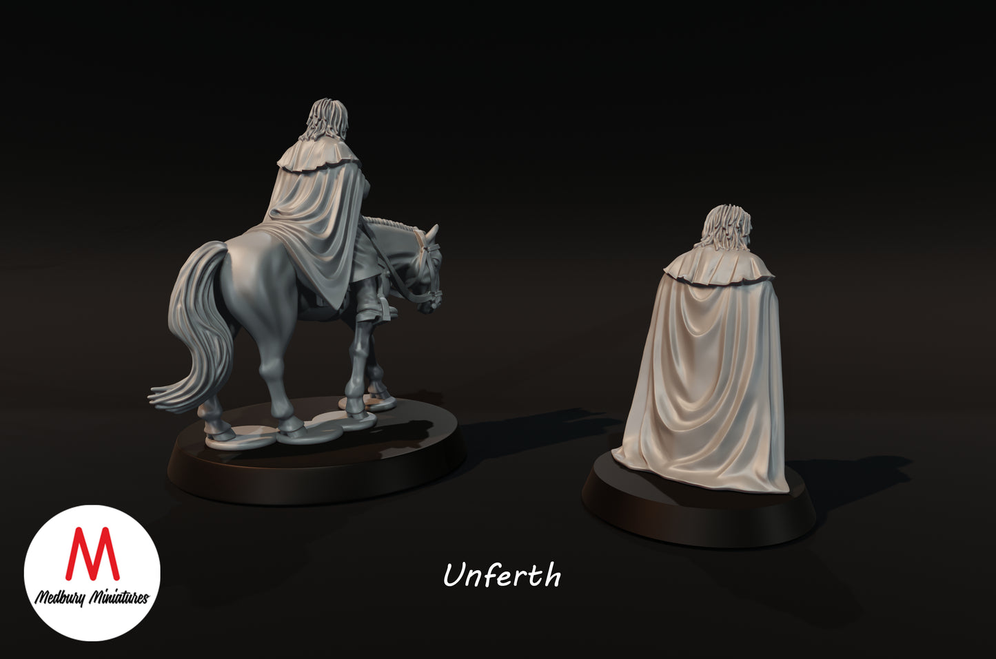 Unferth on Foot and Mounted - Medbury Miniatures