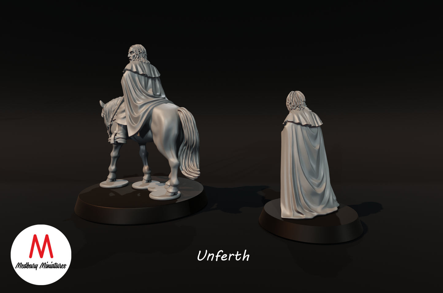 Unferth on Foot and Mounted - Medbury Miniatures