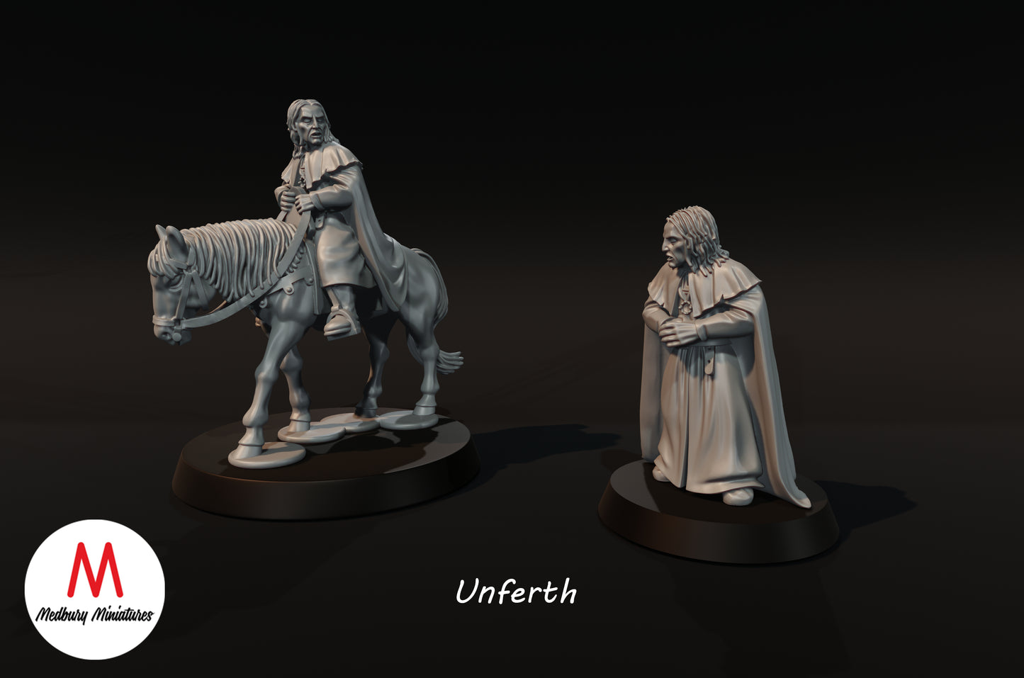 Unferth on Foot and Mounted - Medbury Miniatures