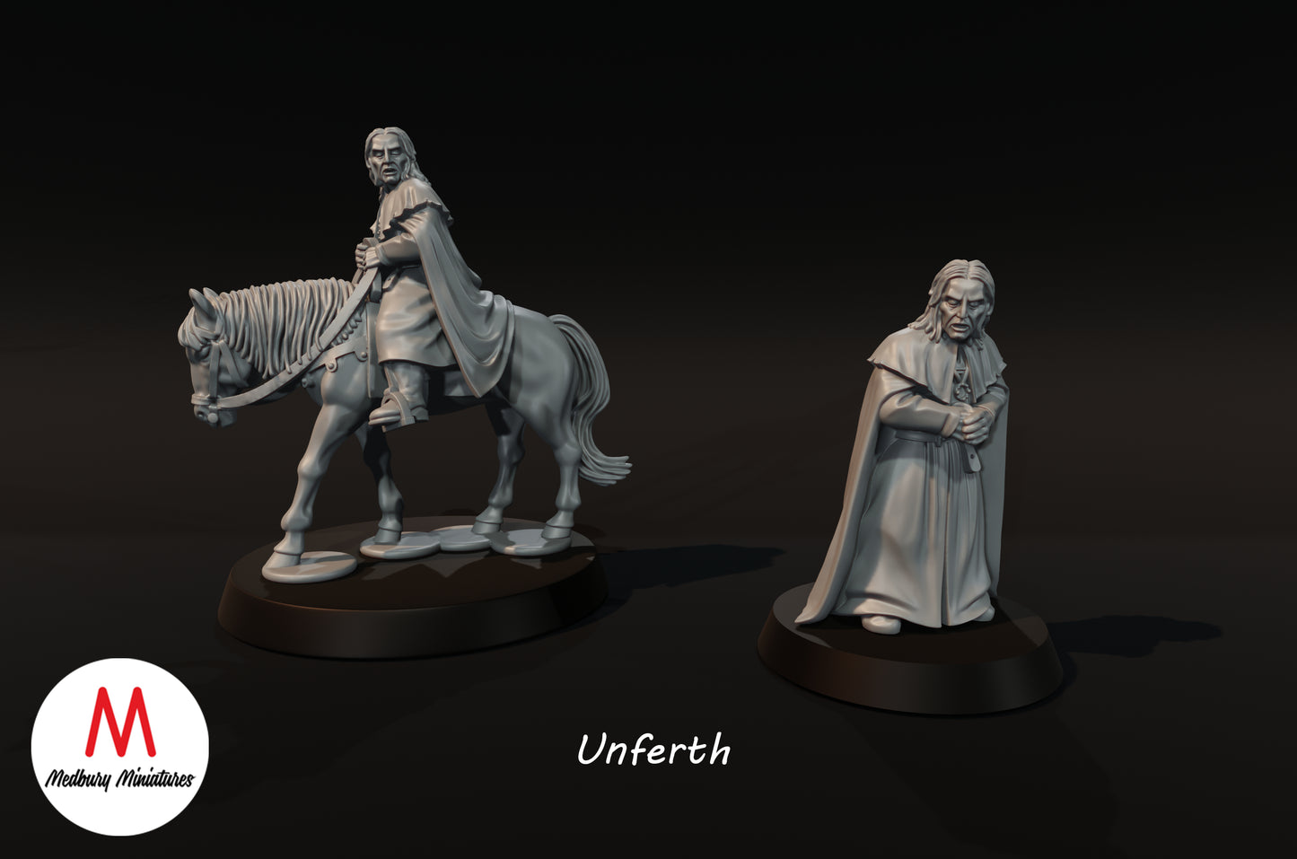 Unferth on Foot and Mounted - Medbury Miniatures