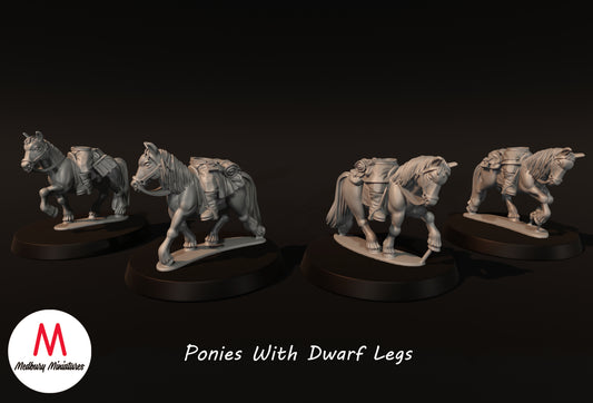 Ponies With Dwarf Legs - Medbury Miniatures