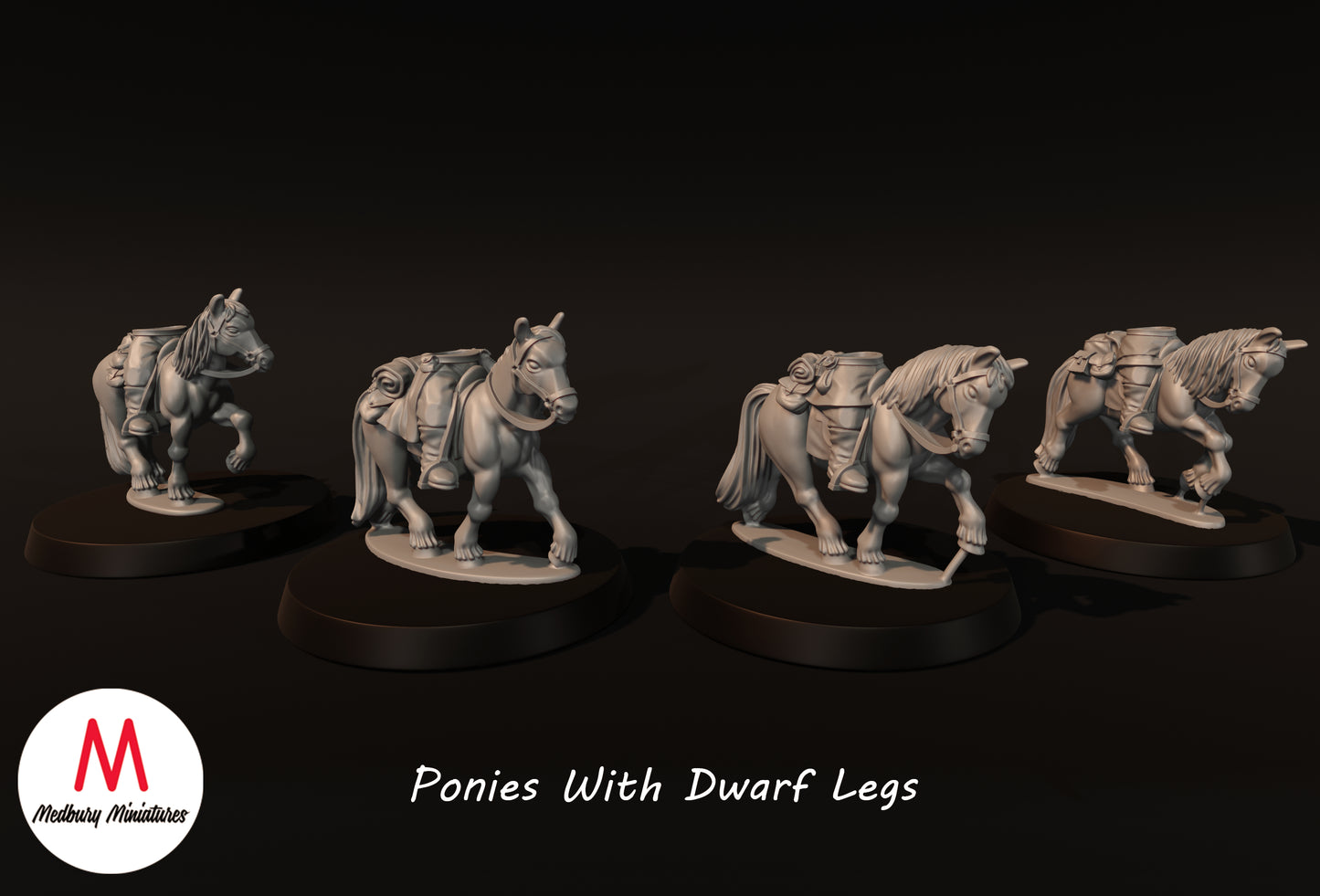 Ponys mit Zwergbeinen - Medbury Miniatures