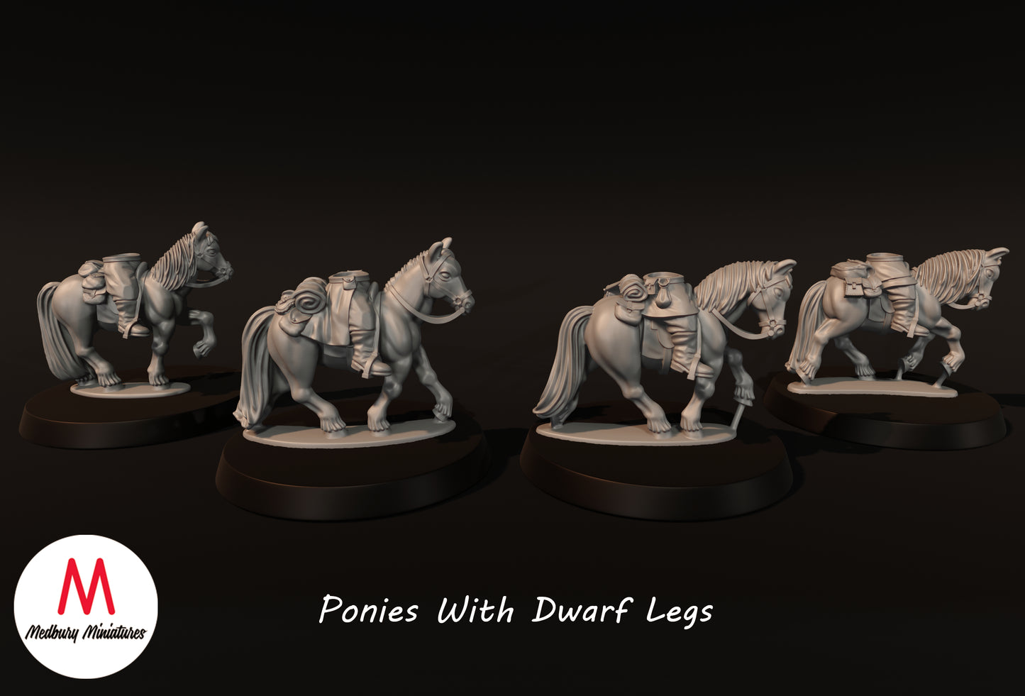 Ponys mit Zwergbeinen - Medbury Miniatures