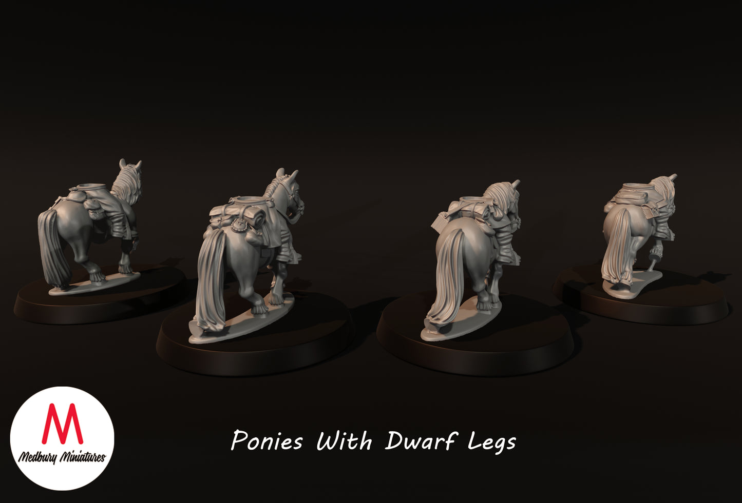 Ponys mit Zwergbeinen - Medbury Miniatures