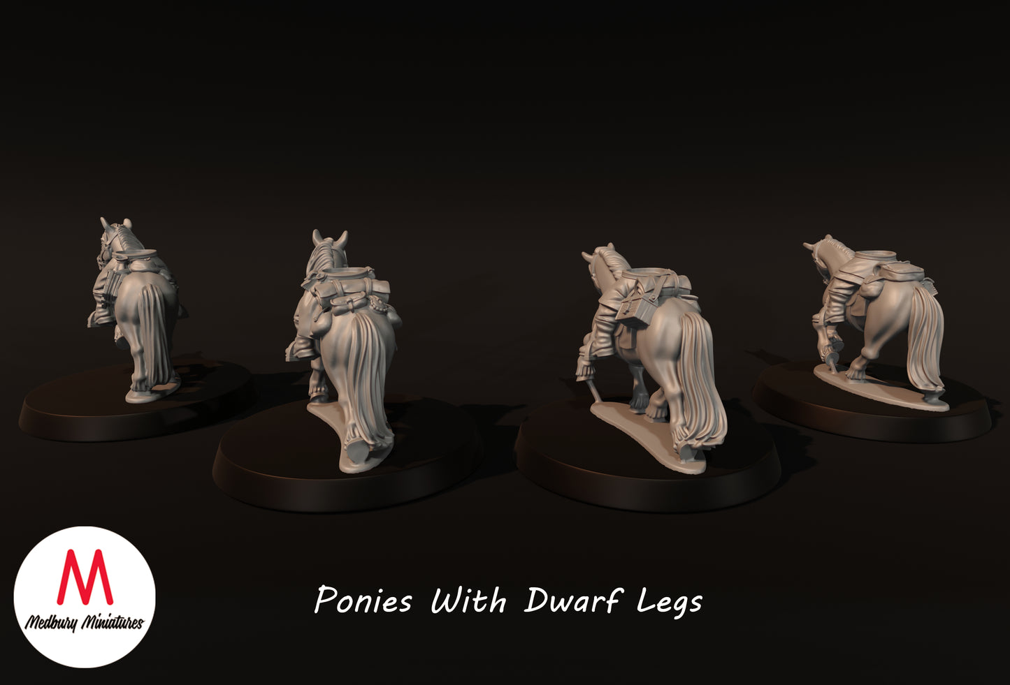 Ponys mit Zwergbeinen - Medbury Miniatures