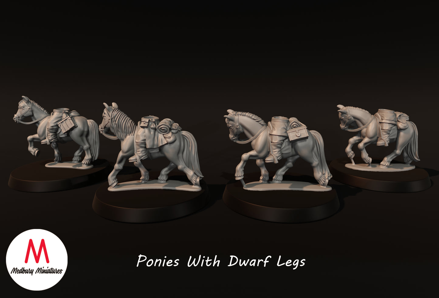 Ponys mit Zwergbeinen - Medbury Miniatures