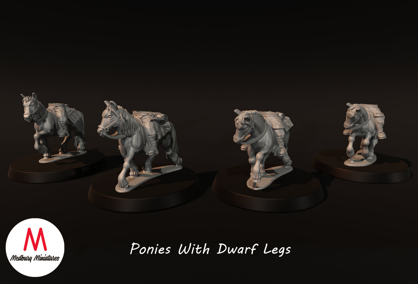 Ponys mit Zwergbeinen - Medbury Miniatures