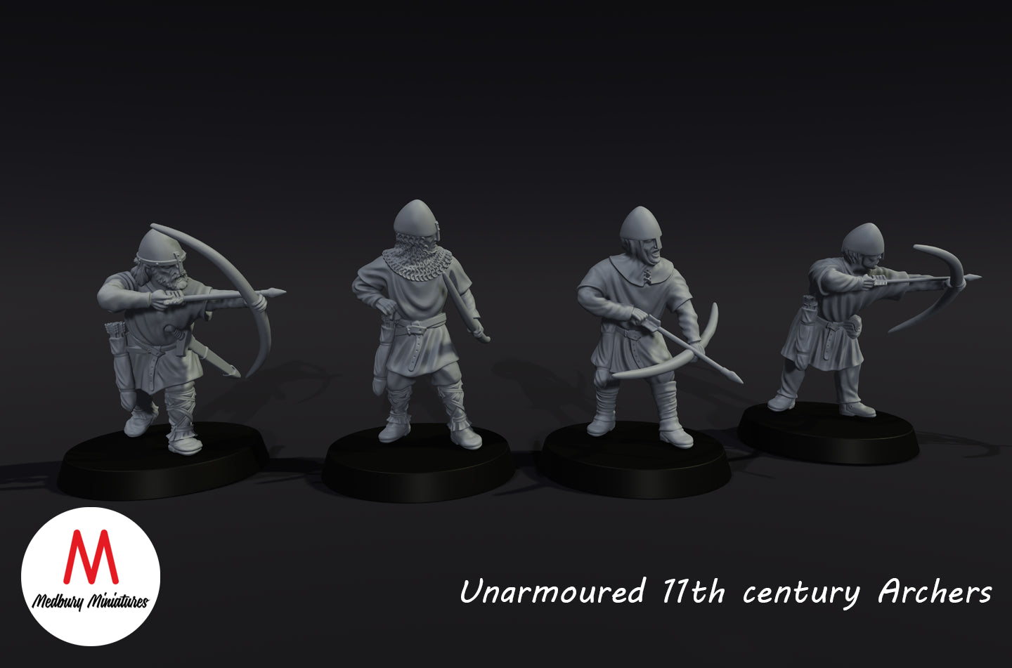 Unarmoured Archers x4 - Medbury Miniatures