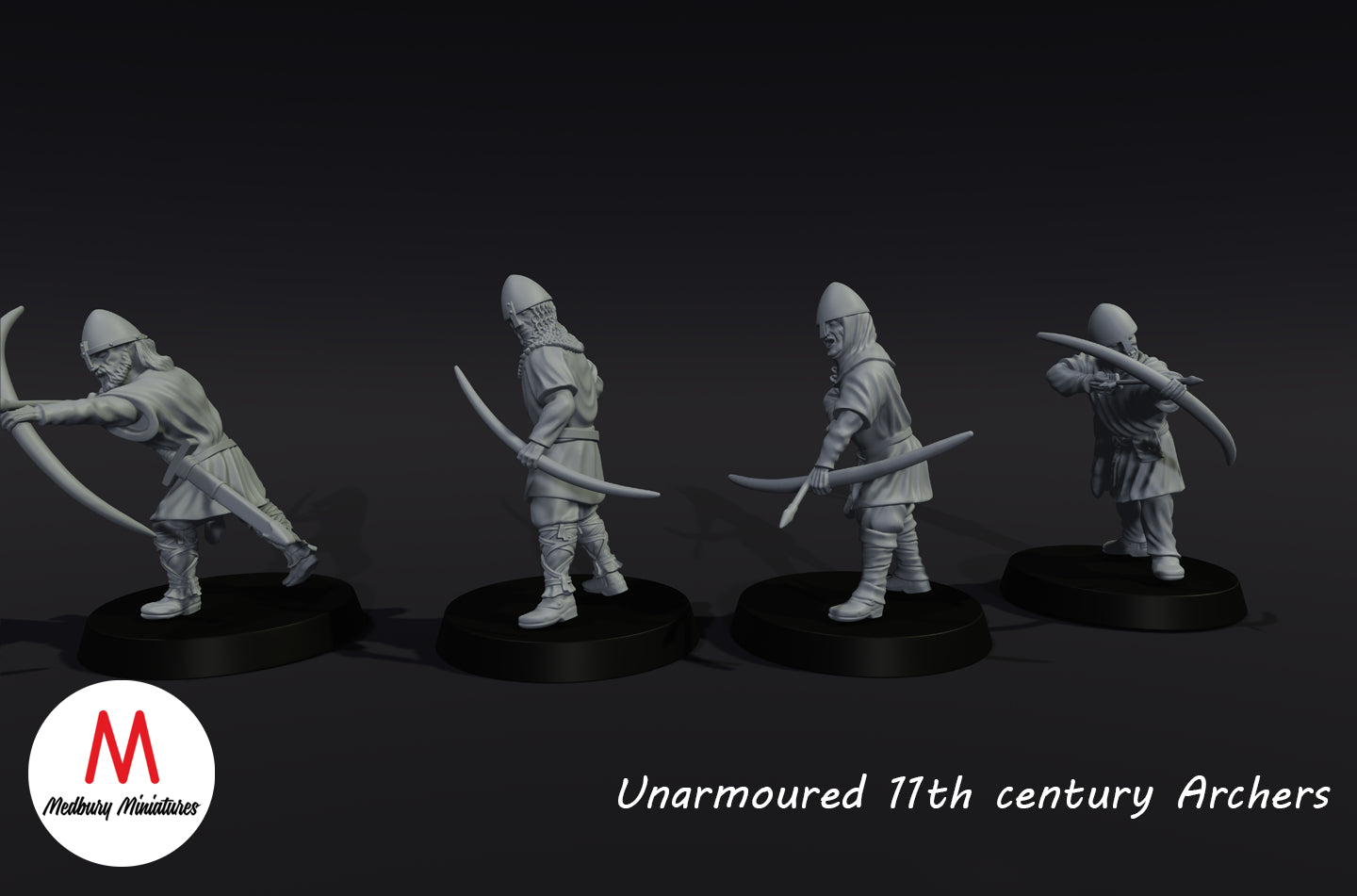 Unarmoured Archers x4 - Medbury Miniatures