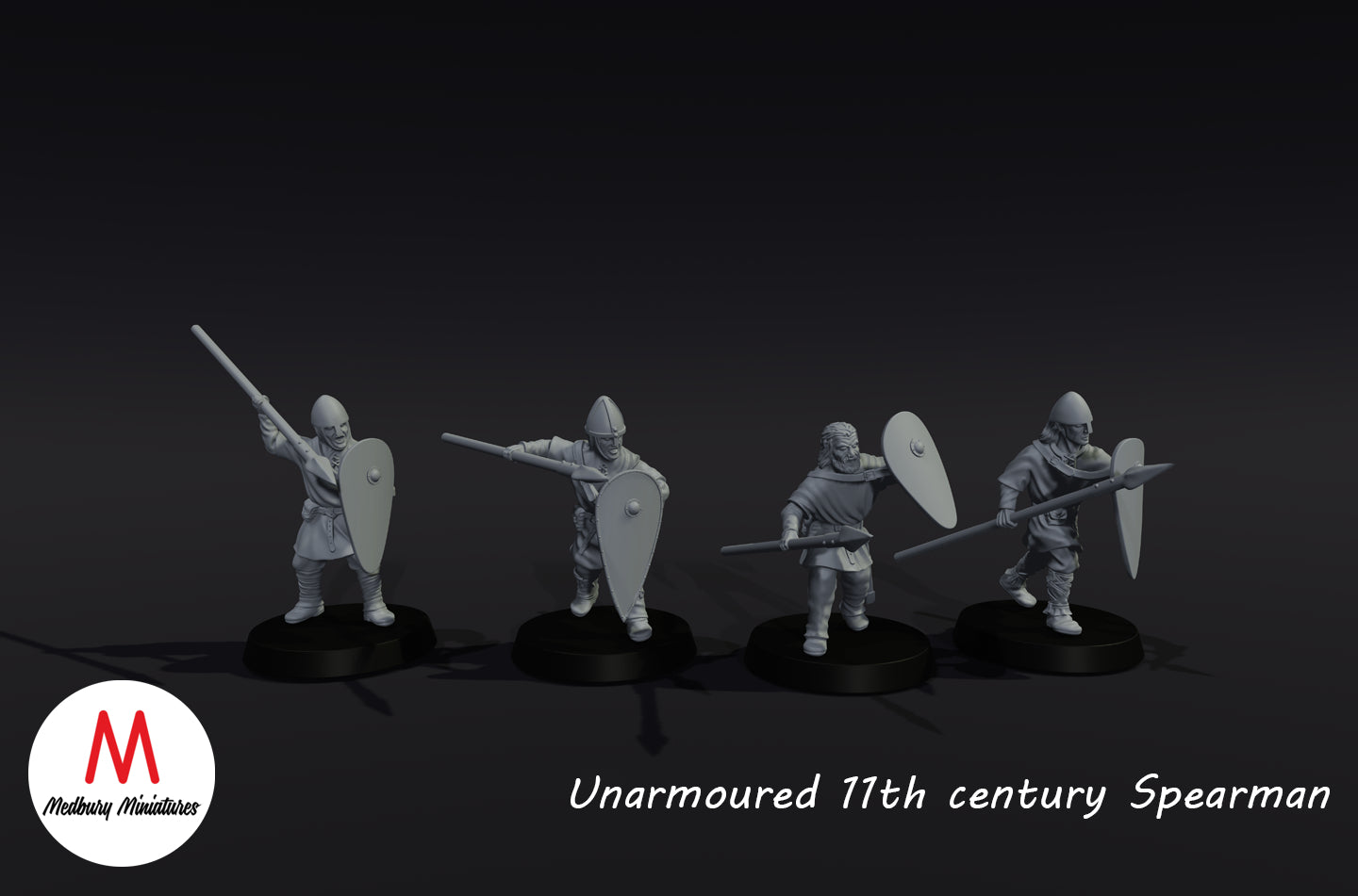 Lancier sans armure x4 - Medbury Miniatures