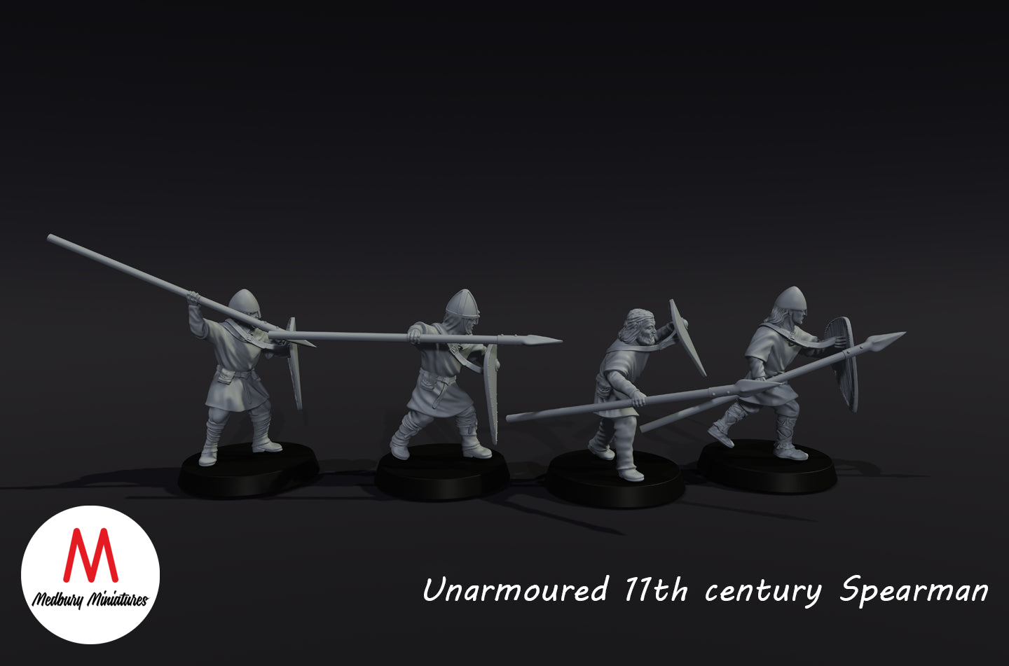 Lancier sans armure x4 - Medbury Miniatures