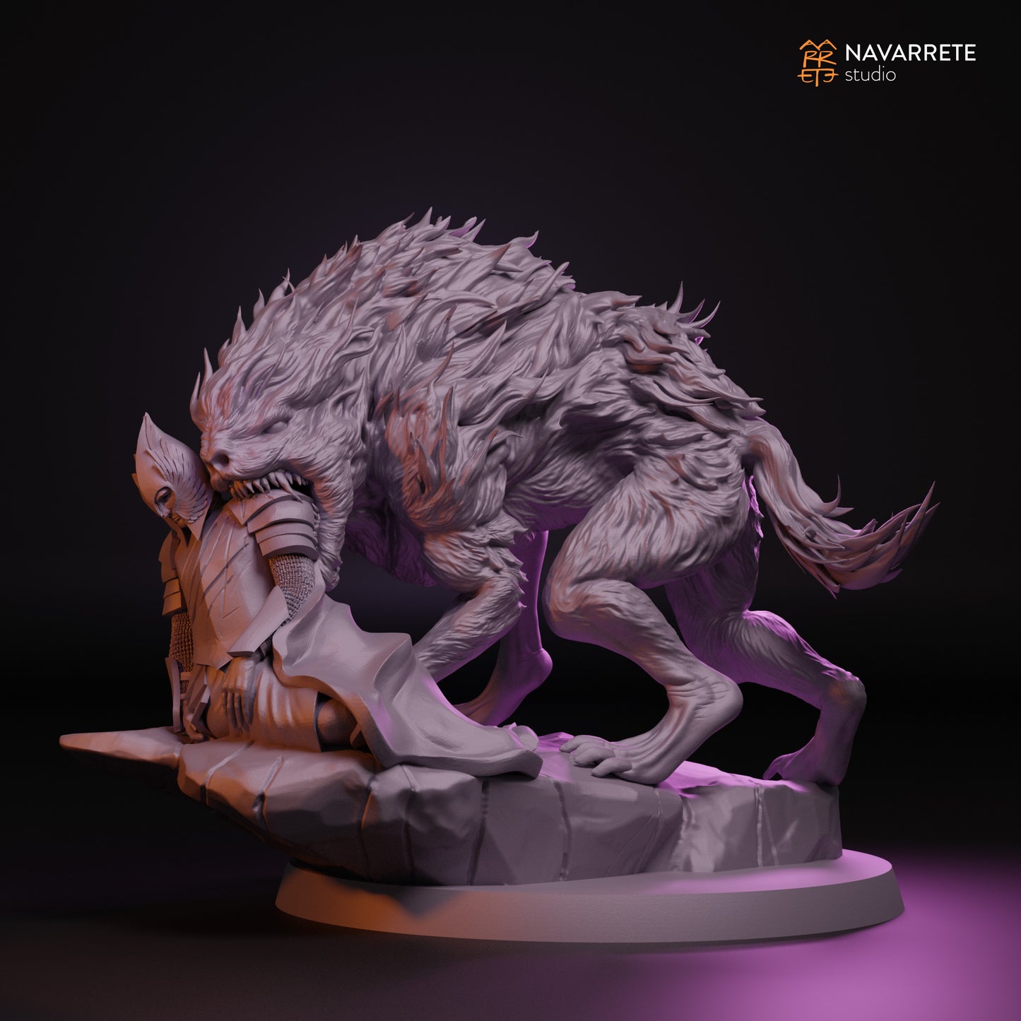 2x Warg King, avec et sans victime - Navarrete Studio