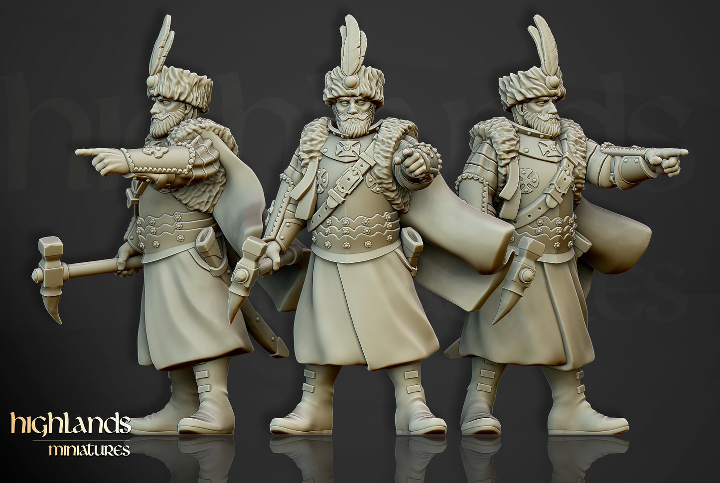 Hussards ailés à pied - Highlands Miniatures