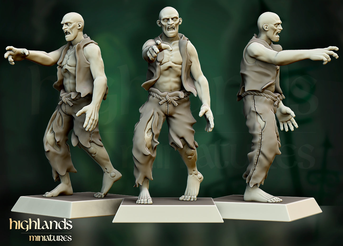 Villageois zombies – Miniatures des Highlands