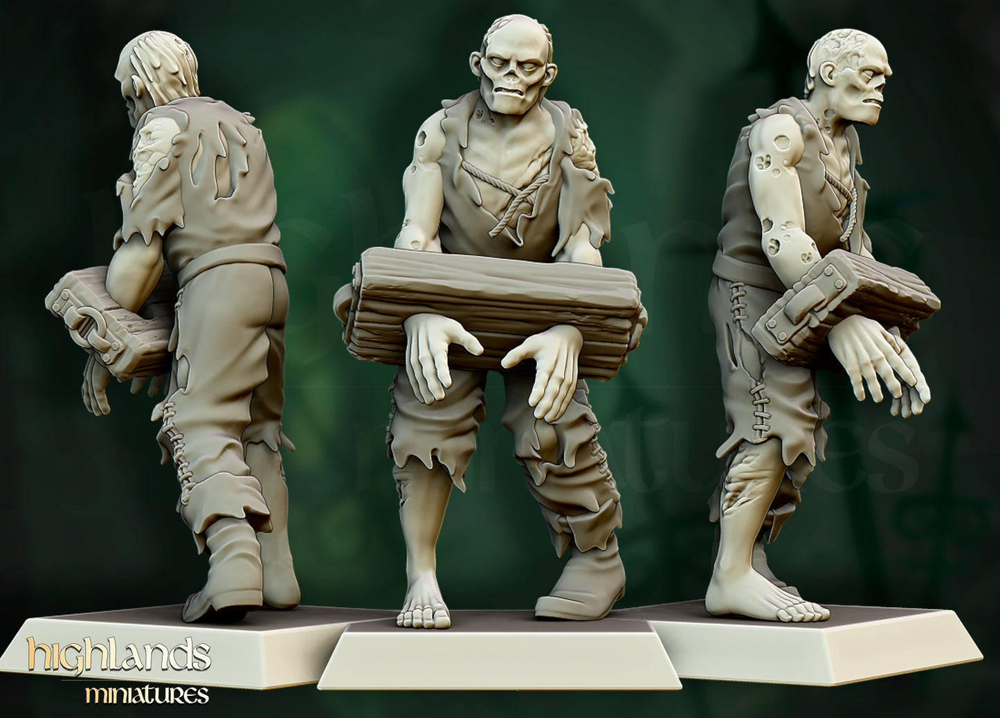 Zombie-Dorfbewohner - Highlands Miniatures